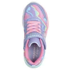 Girl's Skechers, S-Lights: Twisty Glow - Sorbet Swirl Sneaker - Little Kid